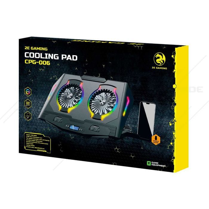Подставка для ноутбука с двойным кулером и RGB подсветкой