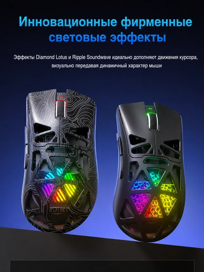 Беспроводная игровая мышь AULA SC620, PAW3311, 12000 DPI, 2.4G, Bluetooth, черная