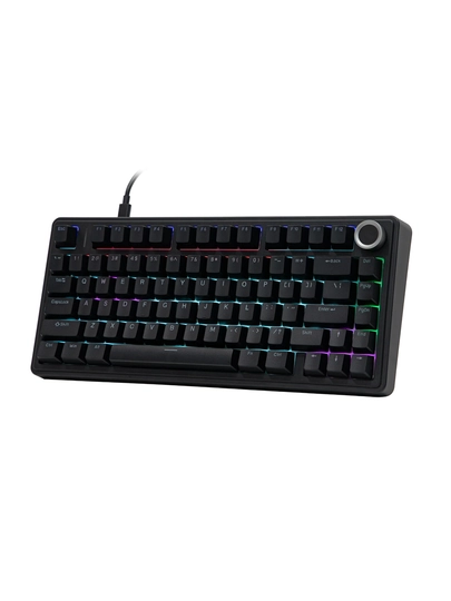 Клавиатура AULA F75, механическая, проводная, RGB-подсветка, 80 клавиш, с крутилкой — Черный