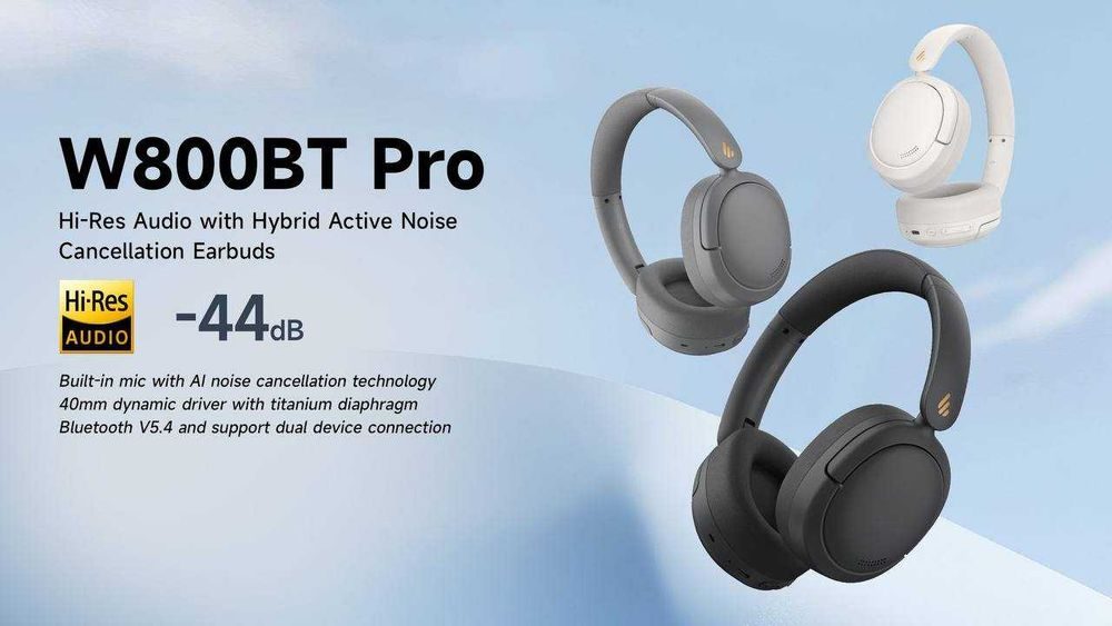 Наушники с активным шумоподавлением Edifier W800BT Pro